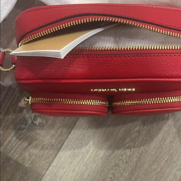 Michael Kors Red Crossbody Bag with Gold-Tone Hardware - Picture 4 of 8